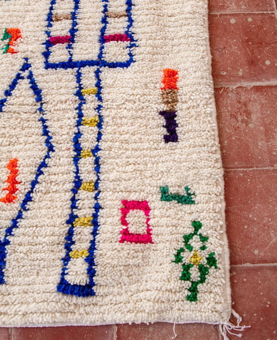 Alfombra Marroquí Azilal – Alfombra de Lana con Símbolos Bereberes Coloridos | 300x250 – Wool, Cotton (photo 6 of 7)