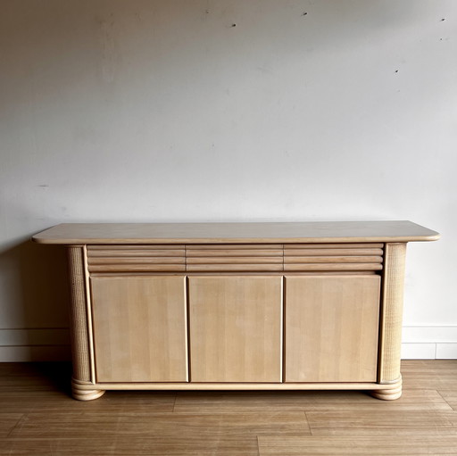 Italiaans design rotan sideboard dressoir 