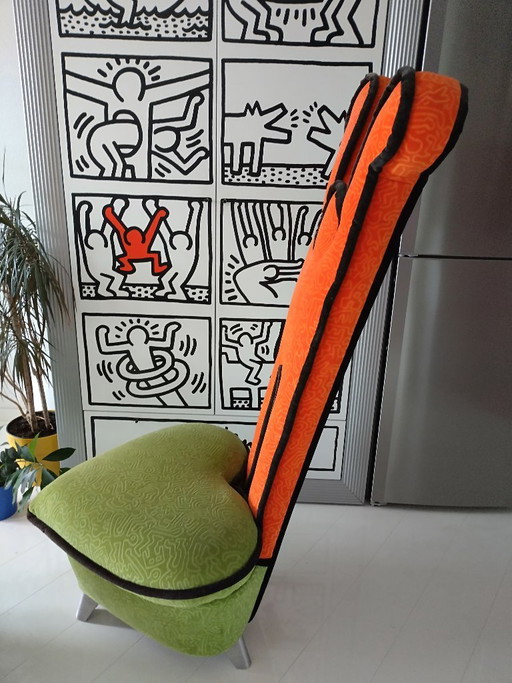 Bretz/Kultsofa, Keith Haring Design-Stuhl, Orange