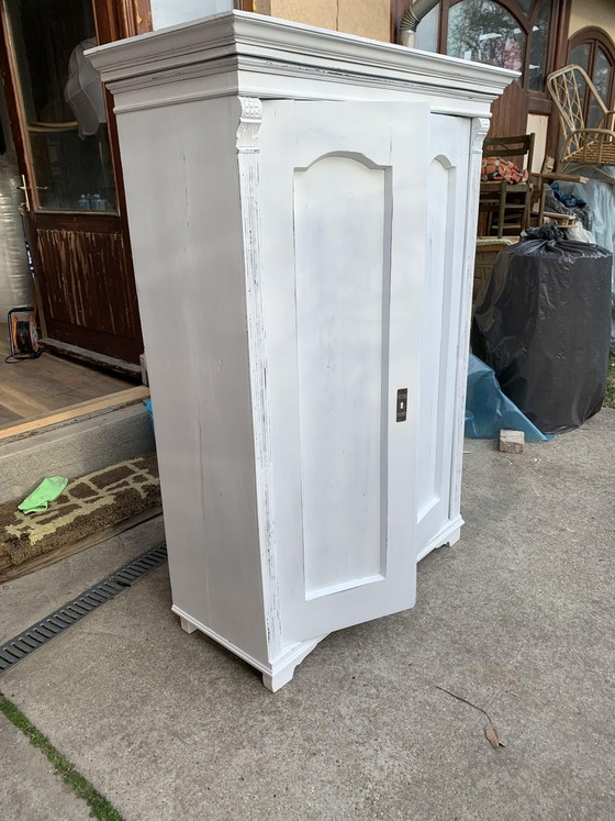 Vintage Painted Wooden Wardrobe (photo 2 of 11)