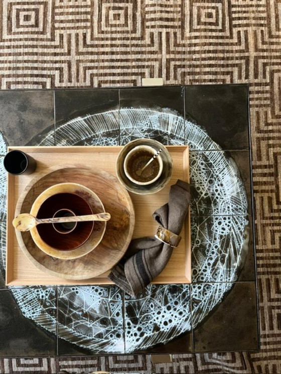 Image 1 of Coffee table, Belarti Tile table with chrome frame