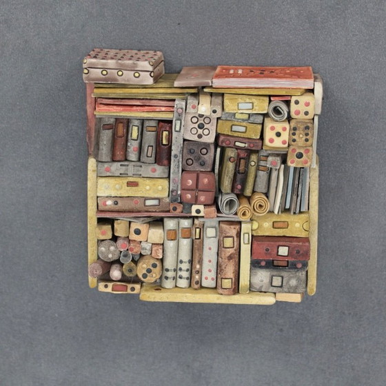 Image 1 of Ensemble de 4 sculptures vibrantes de Guy Deltour – Art contemporain belge, années 2000