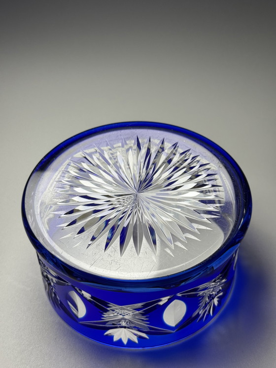 Image 1 of Bonbonnière Val Saint Lambert, modèle 3247/17 par Hubert Fouarge, Belgique, début des années 1900