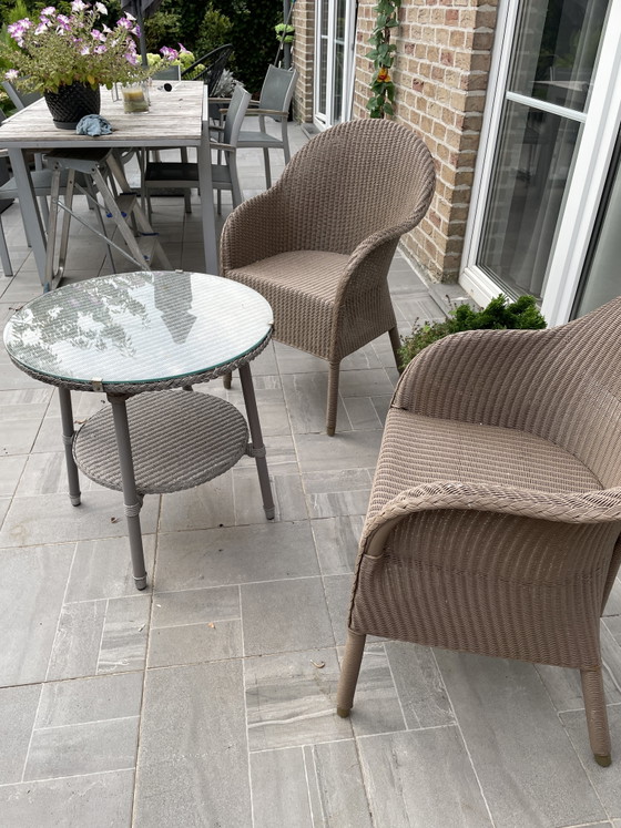 Vincent Sheppard tuinmeubelset: tafel en twee stoelen – Loungesets, Glass, Metal (photo 3 of 5)