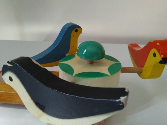 Image 1 of Jouet à tirer vintage en bois de hêtre des années 1960