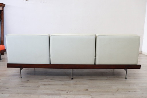 Orange and White Sofas from Saporiti Italia, 1960s, Set of 2