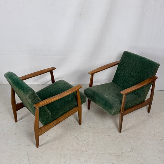 Image 1 of Pair of Yugoslav Green Armchairs, 1960s – Original Vintage Condition