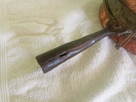 Image 1 of antico scaldaletto in rame del 1800 circa