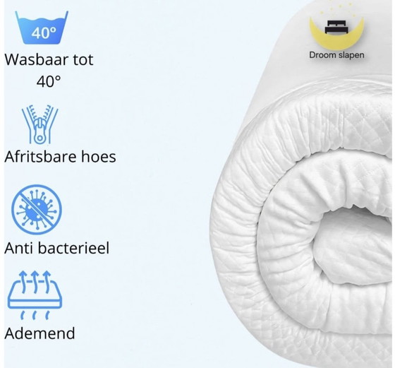 Image 1 of Boxspring 160x200 cream complete incl topper