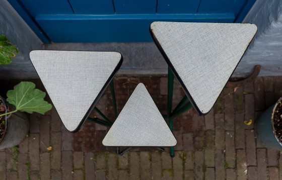 Image 1 of Ensemble de 3 supports géométriques pour plantes - table à plantes