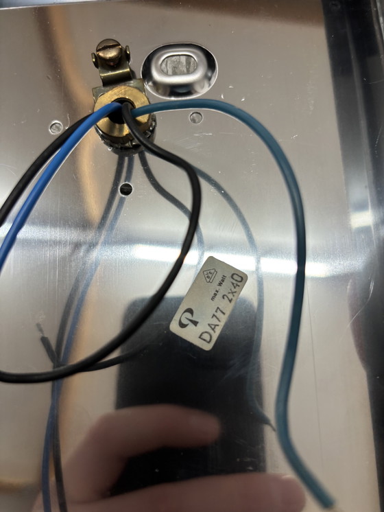 Image 1 of Vintage Peill & Putzler "Ice Glass" wandlamp jaren '70