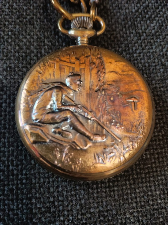 Image 1 of Orologio da Tasca LORENZ Meccanico "Il Cacciatore" Ref. 16421 AW - FULL SET Scatola e Garanzia (2002)