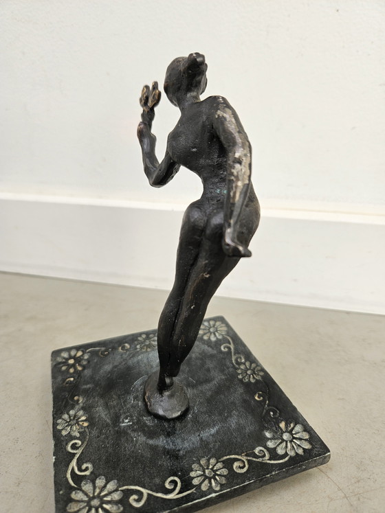 Image 1 of Vintage Bronzen beeld "Dansende Liefde" 