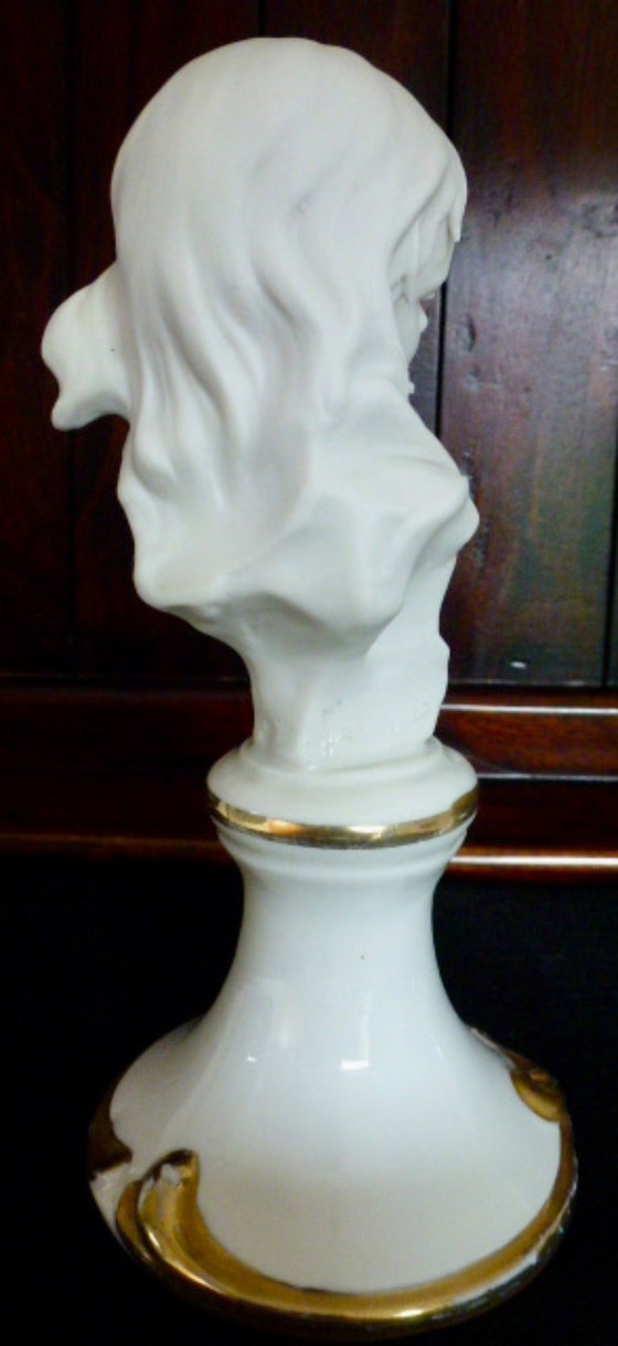 Image 1 of Capodimonte, 2x Nico Venzo Busts - Bisque porcelain.