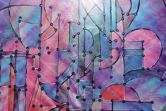Image 1 of Cubisme A1457 - Peinture acrylique originale