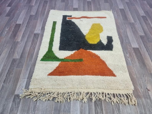 Marokkanischer Beni Ouarain Berberteppich, handgewebt, handgefertigt, 2,5 x 1,5 m – vloerkleden en tapijten, Wool