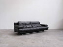 Vintage Rolf Benz 6500 three-seater leather sofa