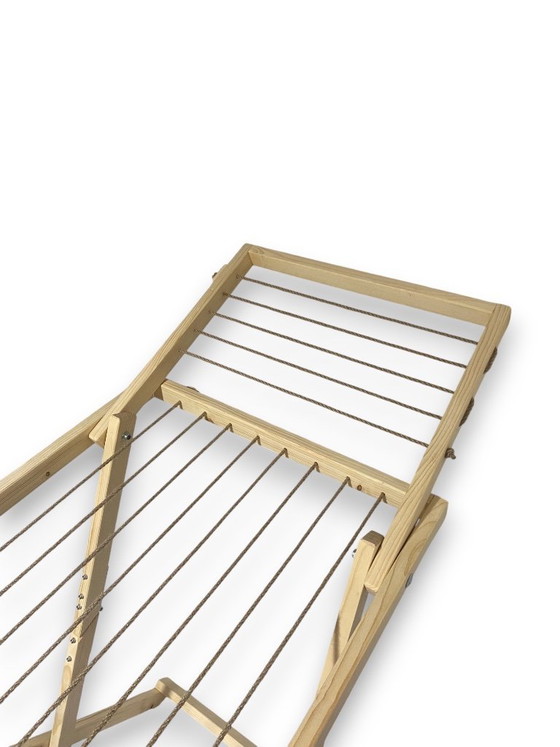 Image 1 of Wooden Clothes Airer, Laundry Drying Rack - Rustic Furniture, Foldable Horse