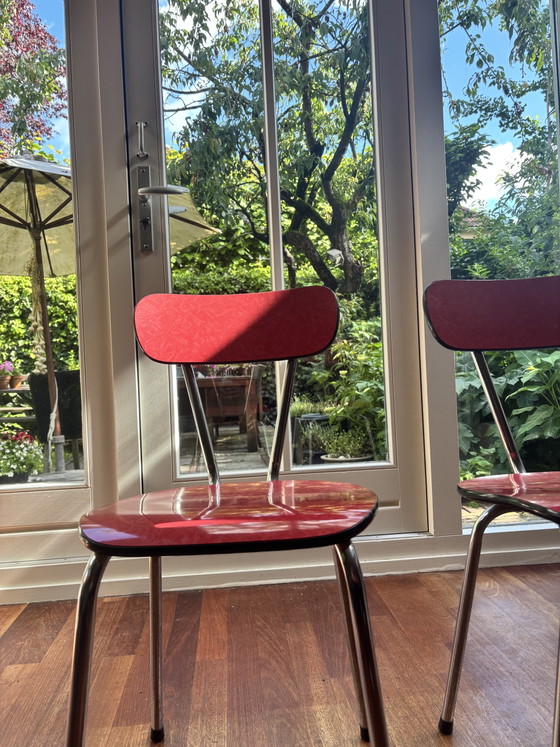 Image 1 of 2 sedie in Formica rossa