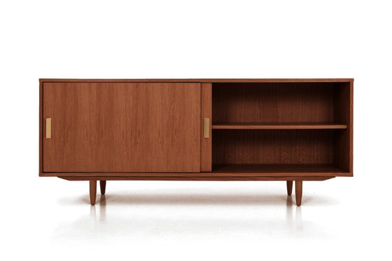 Image 1 of Schuifdeurkast gebeitst teakhout T-S06