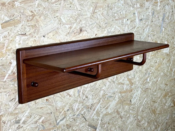 Image 1 of 60er 70er Jahre Garderobe Wandgarderobe Teak von Vildbjerg Møbelfabrik Denmark