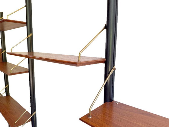 Image 1 of Vintage 5-piece wall system with desk by Louis van Teeffelen