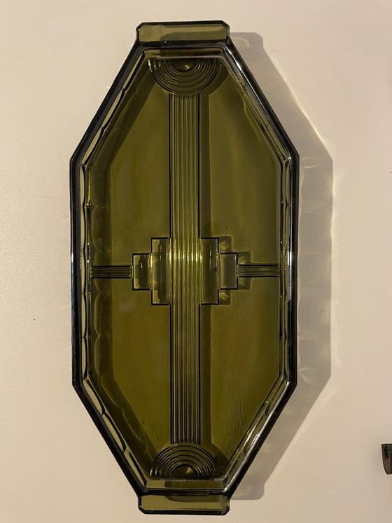 Image 1 of Glazen dienblad - Art Nouveau