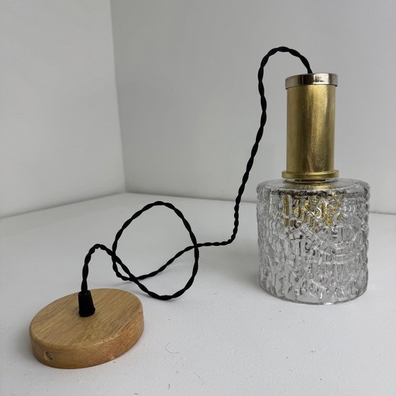Image 1 of PAAR VINTAGE HANGERS VAN GLAS MET TEXTUUR