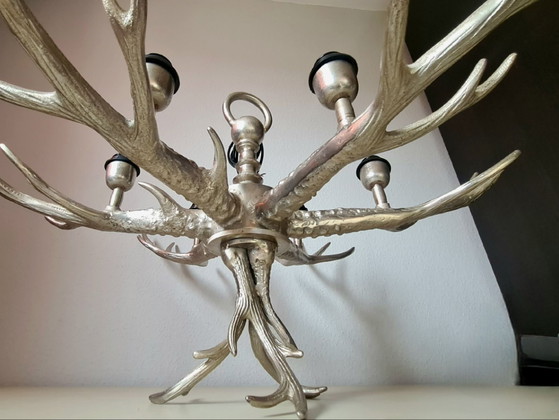 Lampe en bois de cerf Colmore by Diga. RARE!, Luminaires, Aluminium, Noir (photo 11 sur 13)