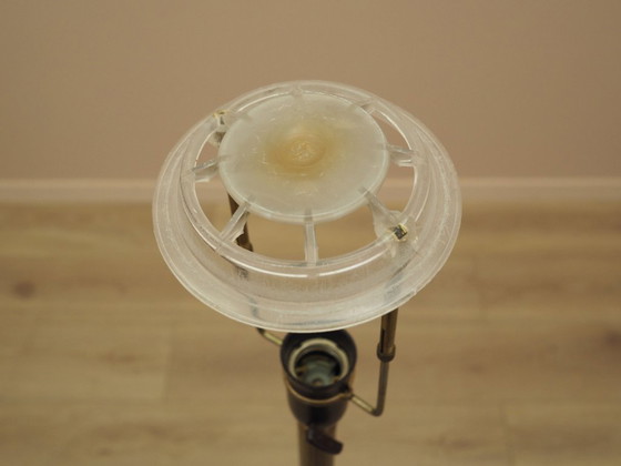 Danish floor lamp with wood and metal base, botanical fabric shade, 1960s, Floor lights, Textile, Multi Color (photo 9 of 13)