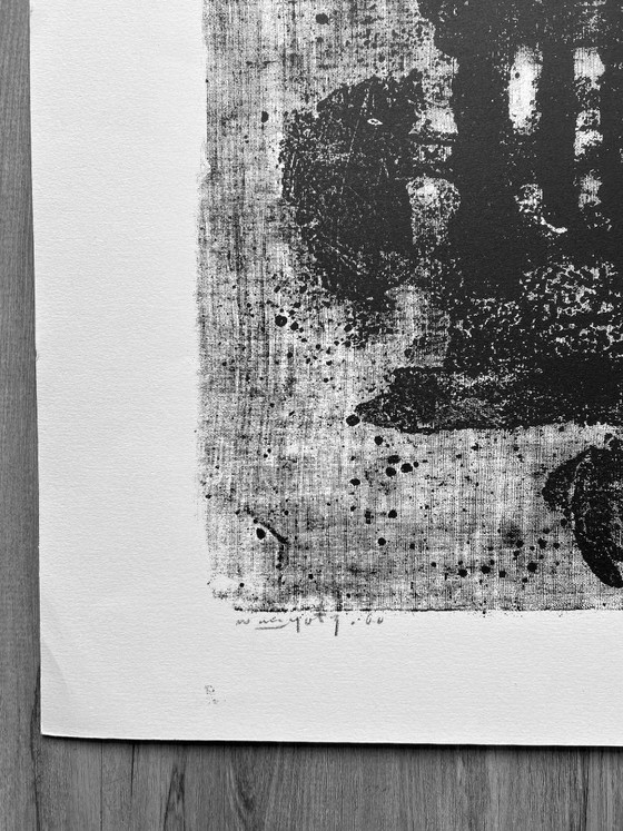 Image 1 of Zeefdruk Wim Motz - Nacht over Japan