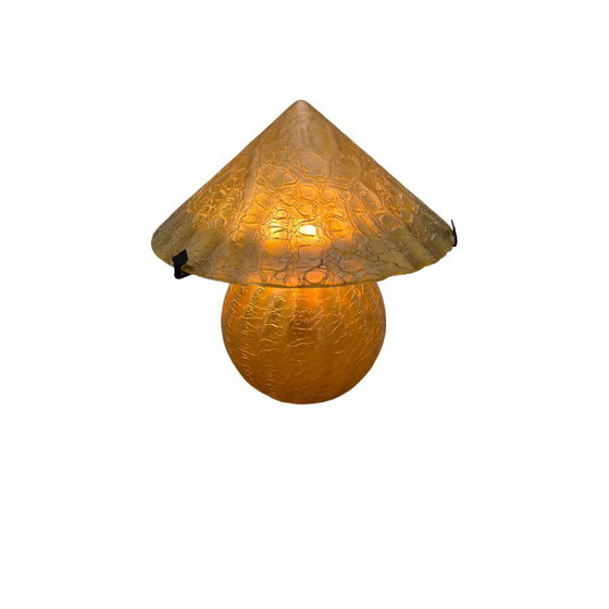 Image 1 of Frans Art Deco glazen paddestoel tafellamp, jaren 20/30