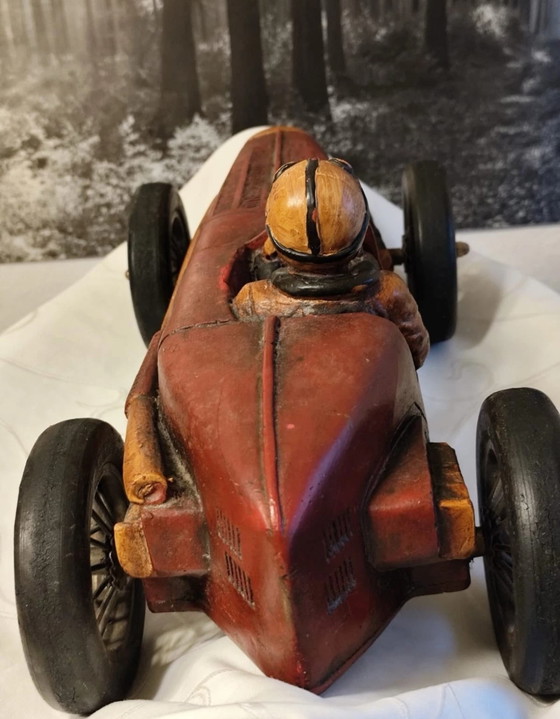 Image 1 of Grande modello da collezione di Bugatti Type 35 d'epoca – in stile Art Déco con ruote mobili