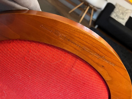 Image 1 of Table de salle à manger Cassina 606 originale en forme de tonneau avec 4 chaises