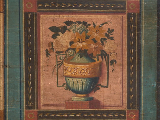 Cassapanca nuziale antica dipinta in pino – Impero Austro-Ungarico, 1841 – Armadi contenitori, Bronze (photo 13 of 40)