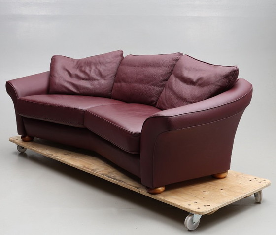 Image 1 of Bröderna Andersson leren bank "Estrada" – eersteklas Zweeds vakmanschap