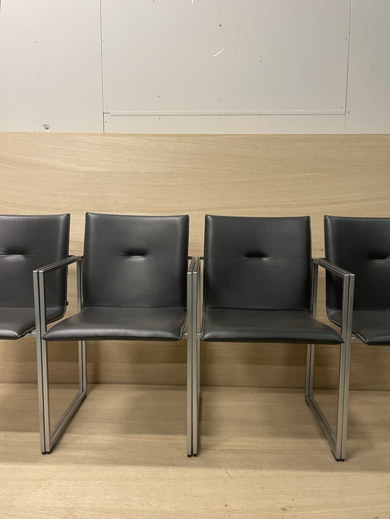 Image 1 of Set of 4 Arco Frame chairs, designed by Burkard Vogtherr