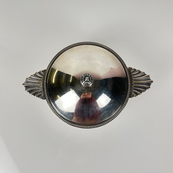 Image 1 of Silver-plated sugar bowl, Art Deco style – 20th century