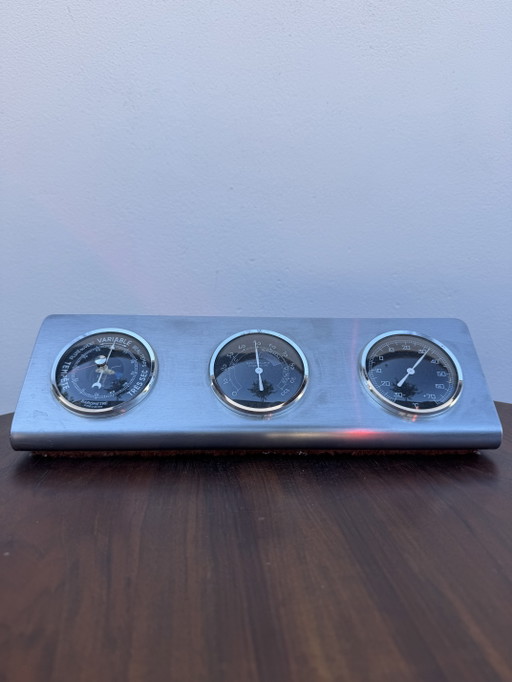 Brushed Aluminum Weather Station, 1970s – decoratieve objecten, Aluminium (photo 2 of 10)