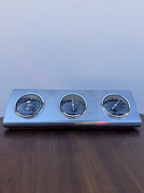 Brushed Aluminum Weather Station, 1970s – Decorative Objects, Aluminium (photo 2 of 10)