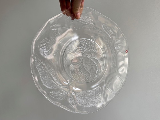 1x Oiva Toikka for Iittala Pioni Large Plate / Serving Plate – Tableware, Glass, Vintage (photo 4 of 6)