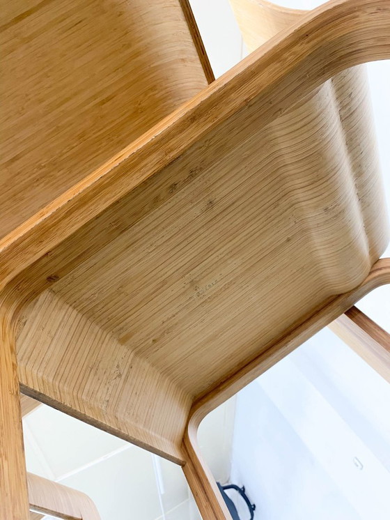 Image 1 of Bamboo Dining Set Table and Chairs by Henrik Tjaerby for Artek Studio, Set of 5