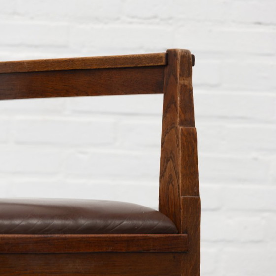 Art Deco Chair 30s – Dining chairs, Wood, Leather (photo 21 of 21)