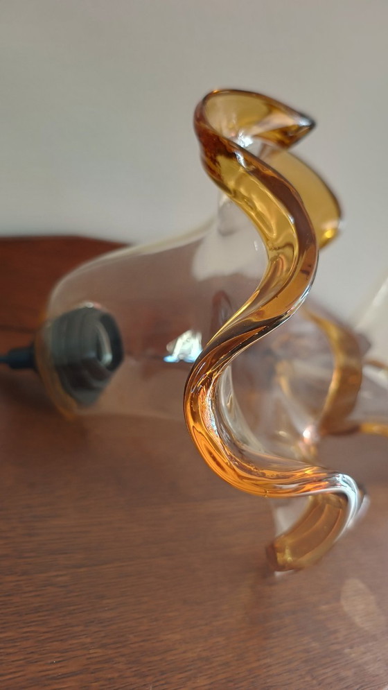 Image 1 of Due lampade a sospensione in vetro di Murano di design italiano vintage, anni '70