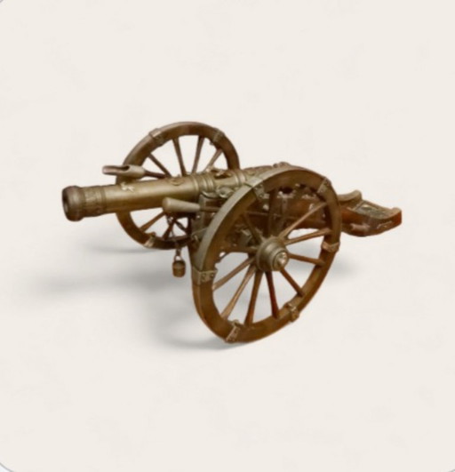 Große Miniaturkanone aus der Zeit Ludwigs XIV., handgefertigt nach einem Modell aus dem 17. Jahrhundert.
