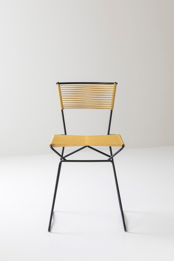 Image 1 of Satz von 6 „Spaghetti“-Esszimmerstühlen, Frankreich, 1960er Jahre.