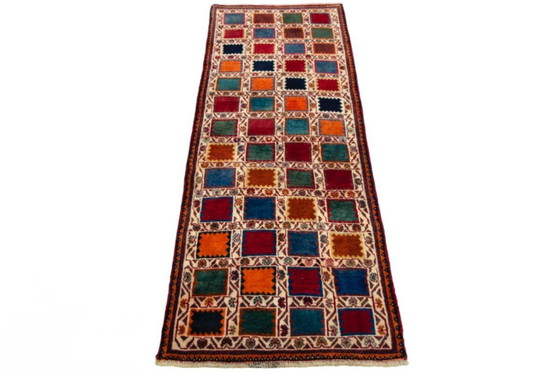 Image 1 of Handgeknoopt Gabbeh nomadisch tapijt Shiraz - 243 x 81 cm | Wol, Kleurrijke natuurlijke kleuren