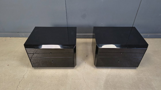 Image 1 of Par de mesitas de noche de Interluke, década de 1970.