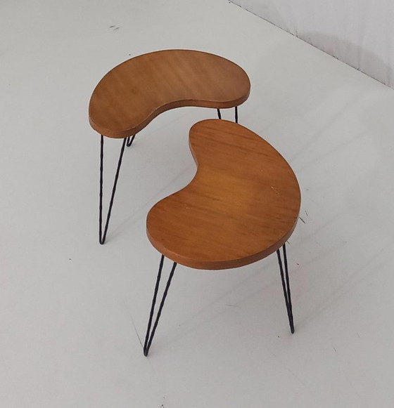 Image 1 of Ensemble de 2 petites tables italiennes, 1950