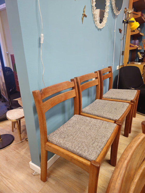 Image 1 of Set of 6 Vintage Dining Room Chairs Dyrlund Danish Dining Room Chair Chair Chairs